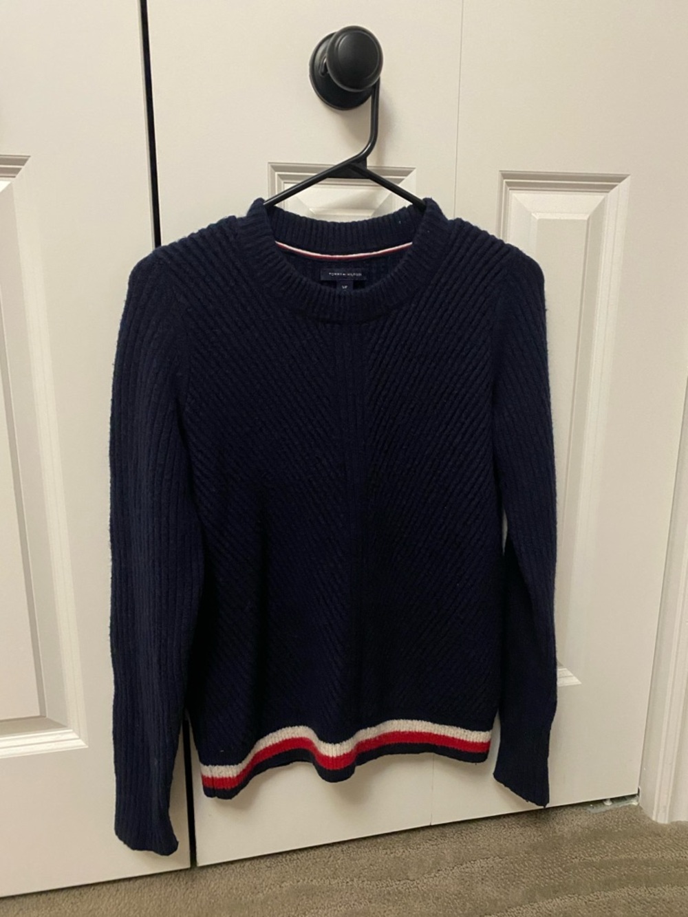 TOMMY HILFIGER Navy Crewneck Sweater